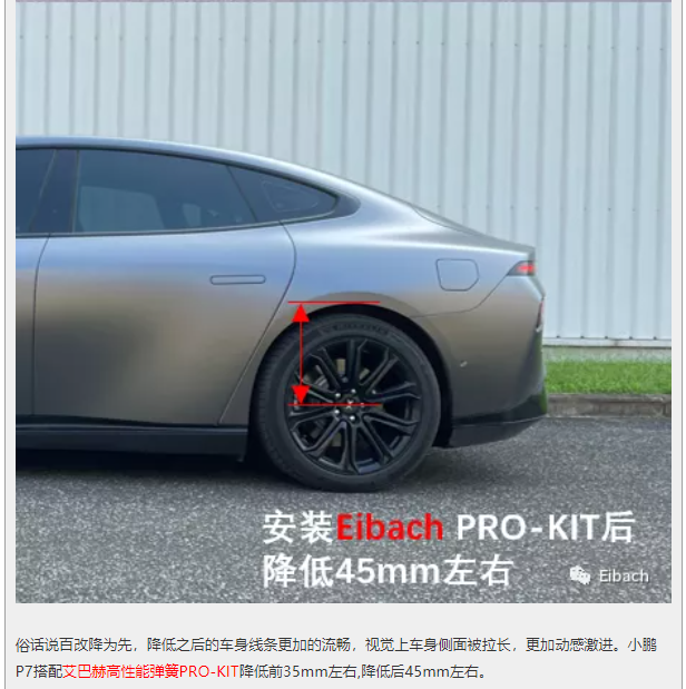 最新发布 | 小鹏P7后驱 x 艾巴赫高性能弹簧PRO-KIT(图6)